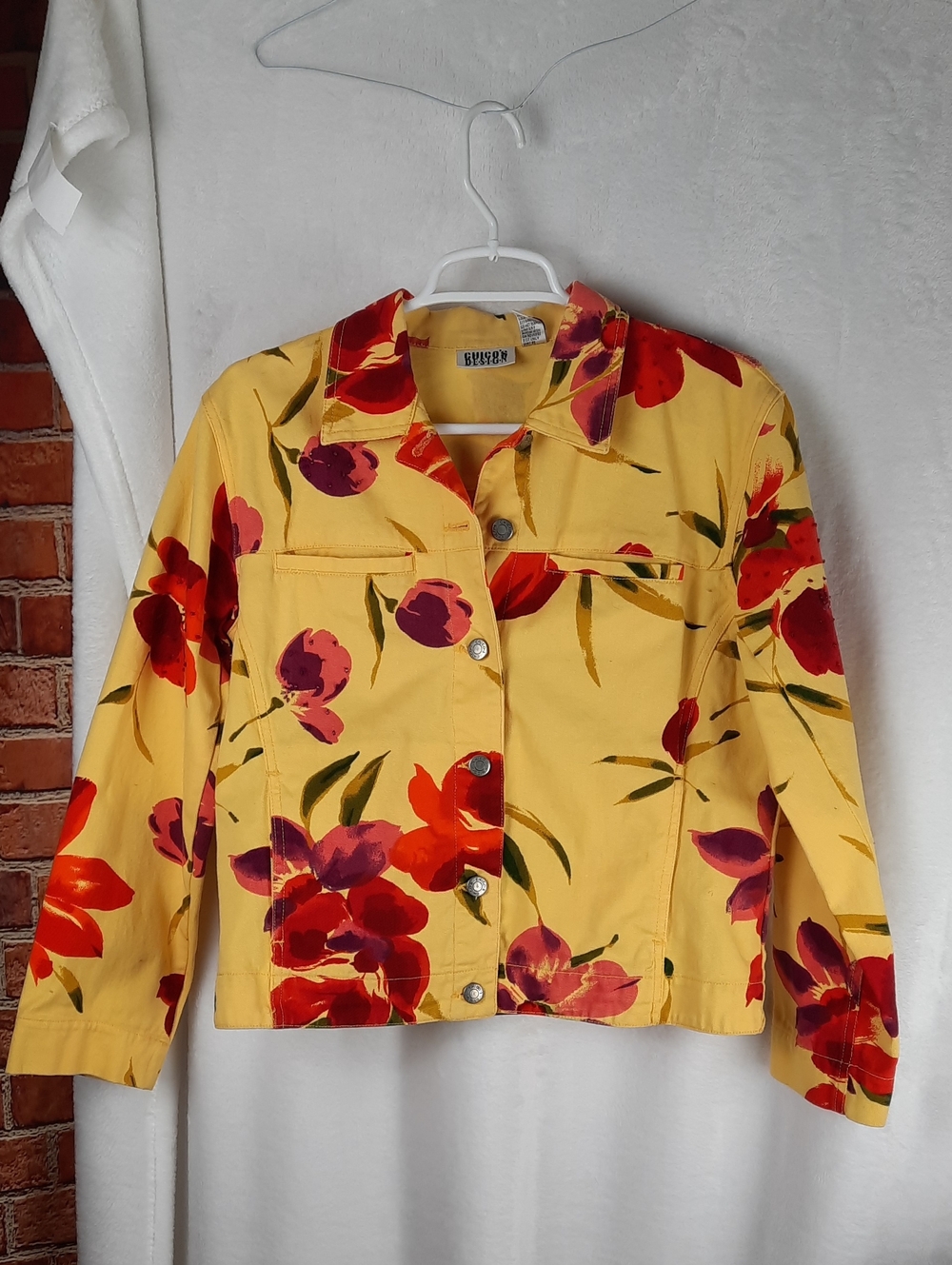 Chico's Floral Denim Jacket